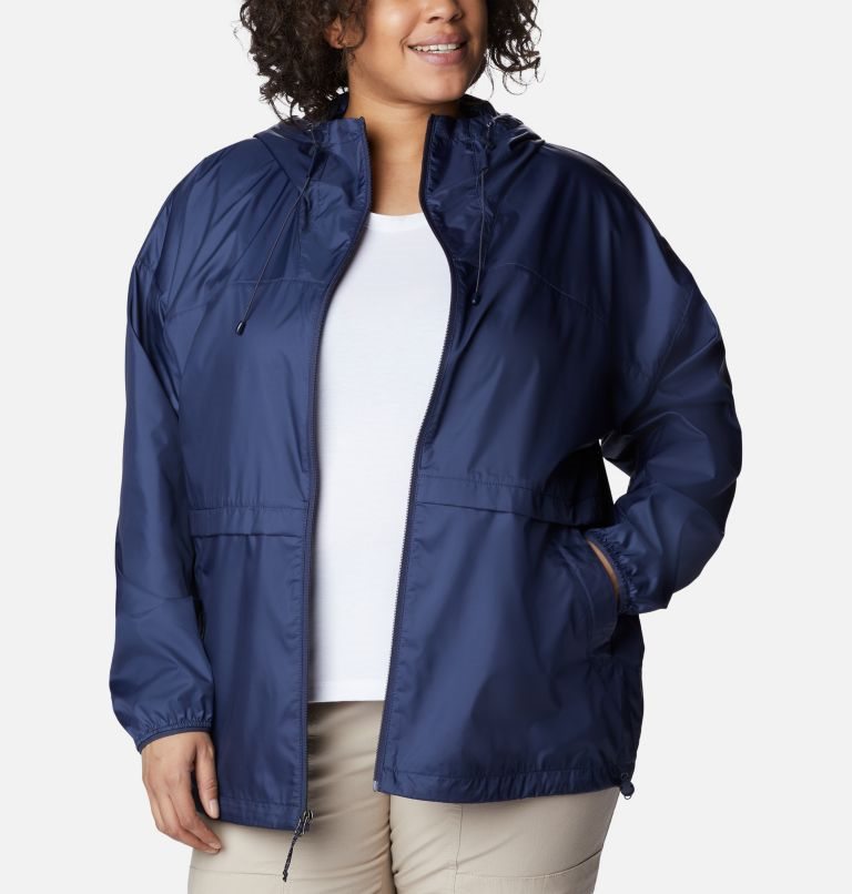 Jacheta Columbia Alpine Chill Windbreaker Dama Bleumarin | Plus Size HU1A87M0Z